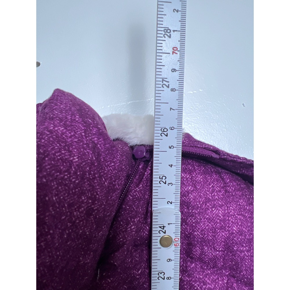 Green Tea Puffer Vest Hooded Faux Fur Trim Purple/Pink Womens M Layered‎ Plush - Picture 3 of 9